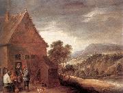 TENIERS, David the Younger Before the Inn fy painting